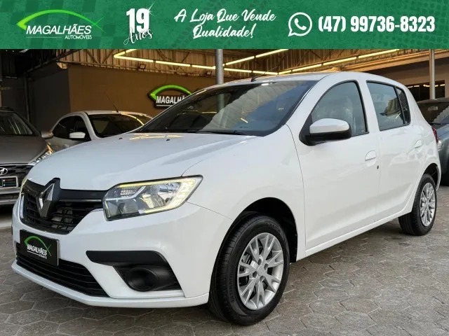 Renault Sandero Zen Flex 1.0 12V 5p Mec. na cor Branco em Joinville / SC - 10162