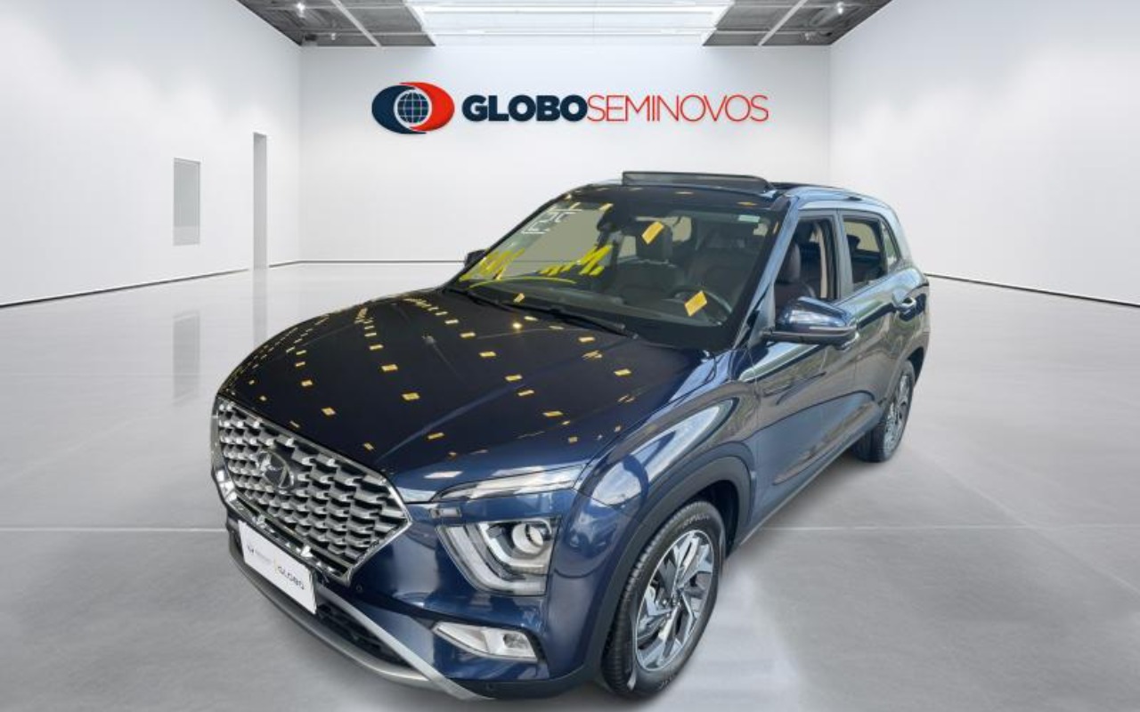 Hyundai Creta Platinum 1.0 TB 12V Flex Aut. na cor Azul em Itajaí / SC - 1033328