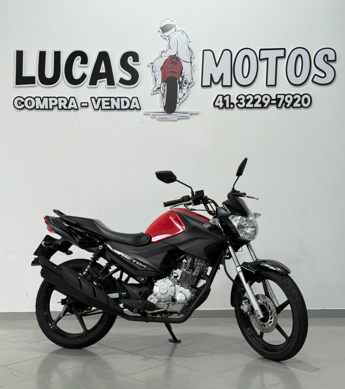 YAMAHA YBR 125i FACTOR ED/FLEX  na cor Vermelho em Curitiba / PR - 11333
