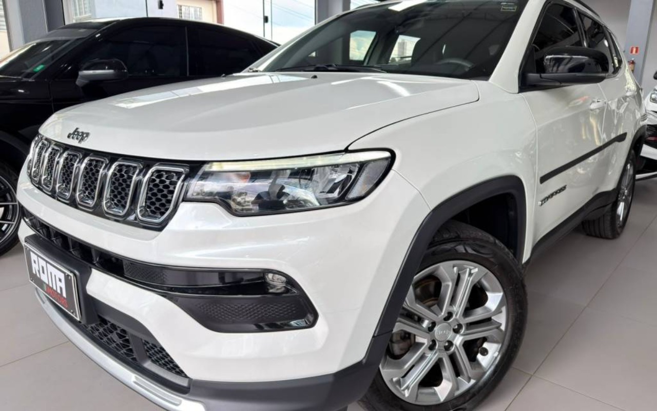 Jeep Compass LONG. T270 1.3 TB 4x2 Flex Aut. na cor Branco em Maringá / PR - 1281429