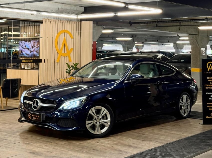 Mercedes-Benz C-180 1.6 Turbo 16V/Flex 16V Aut. na cor Azul no Porto Alegre / RS - 13973