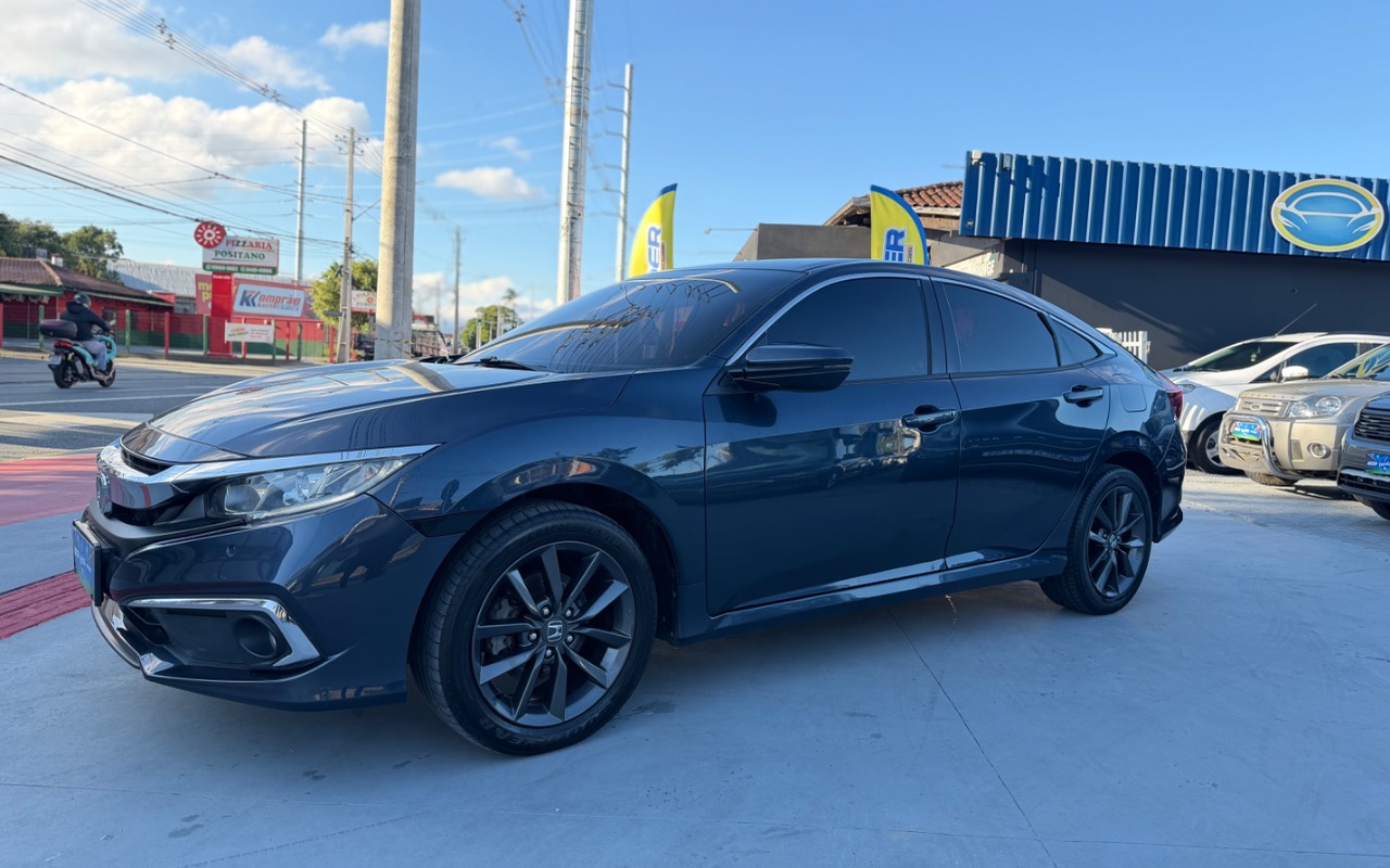 Honda Civic Sedan EXL 2.0 Flex 16V Aut.4p na cor Azul em Joinville / SC - 1914649