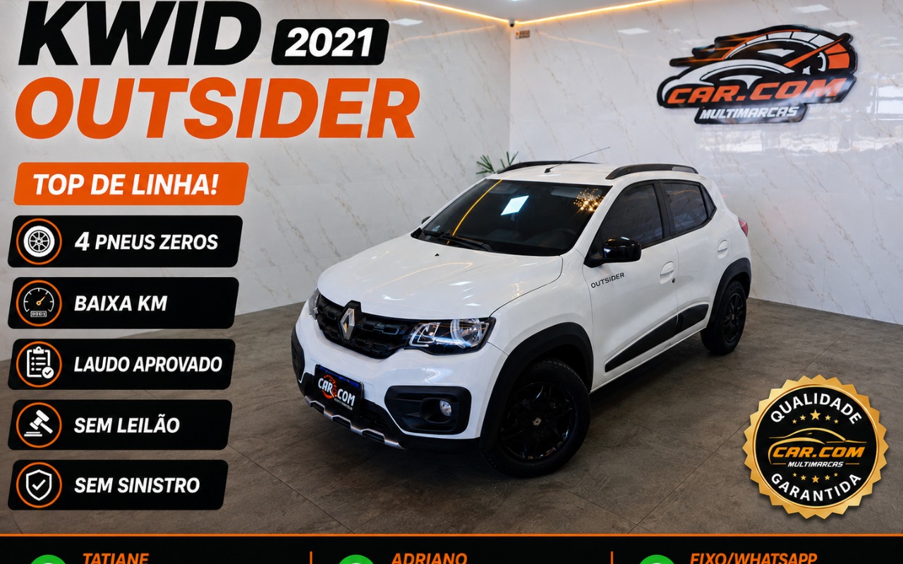 Renault Kwid OUTSIDER 1.0 Flex 12V 5p Mec. na cor Branco em Curitiba / PR - 1991162