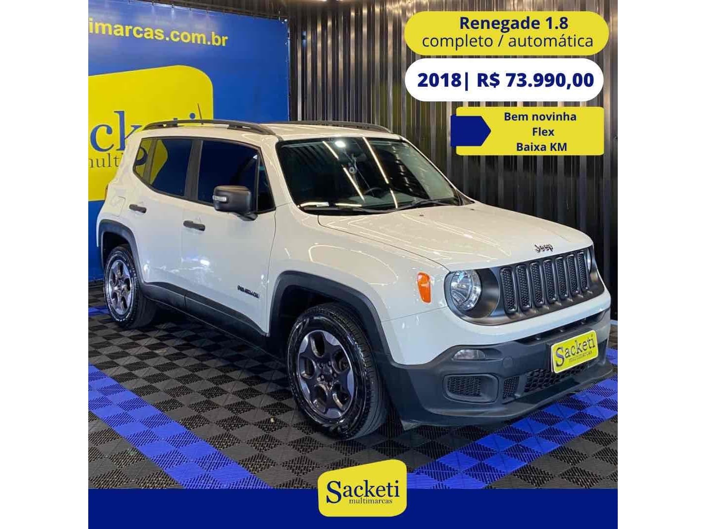 Jeep Renegade 1.8 4x2 Flex 16V Aut. na cor Branco em Içara / SC - 22604