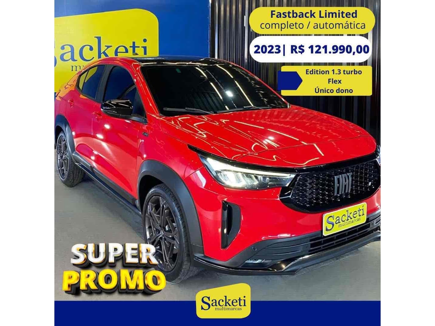 Fiat Fastback Limited Ed.1.3 270 T.Flex Aut. na cor Vermelho em Içara / SC - 22605