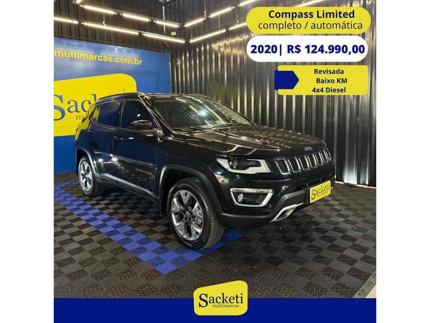 Jeep Compass 2020 Preto — foto 1 de 3