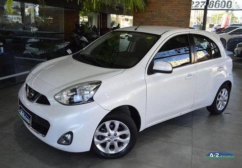 Nissan MARCH SV 1.0 12V Flex 5p 2015 Branco — foto 1 de 3