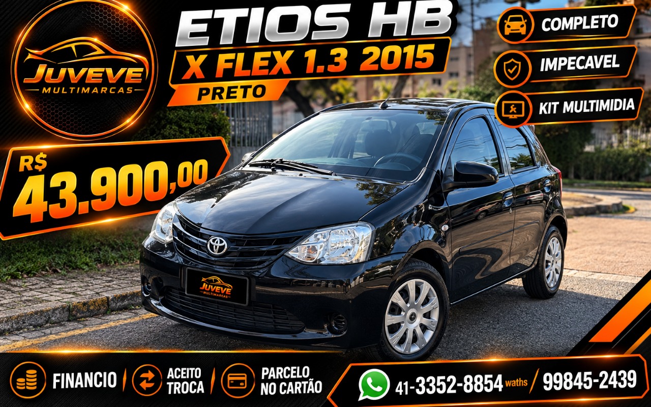 Toyota Etios 2015 Preto — foto 1 de 3