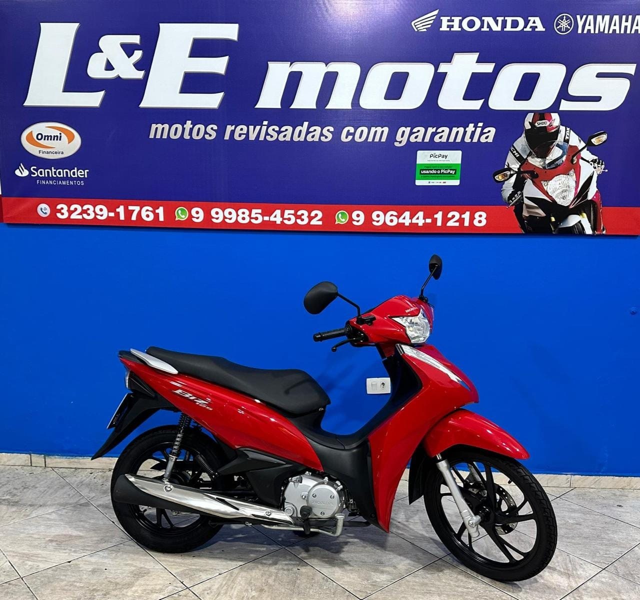 Honda BIZ 125+  na cor Vermelho em Curitiba / PR - 25378