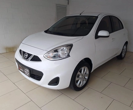 Nissan MARCH SV 1.0 12V Flex 5p 2020 Branco — foto 1 de 3