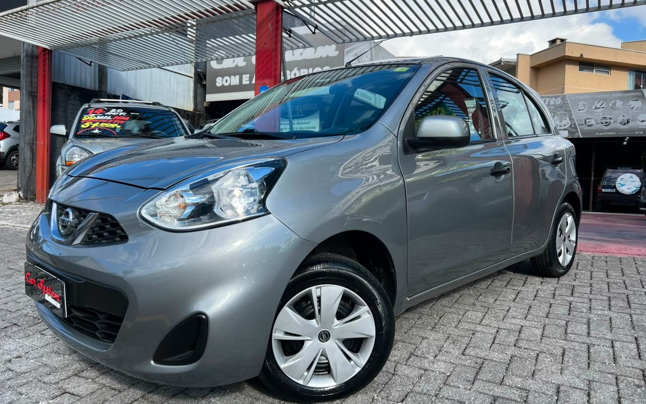 Nissan MARCH S 1.0 12V Flex 5p na cor Cinza em Curitiba / PR - 2816585