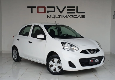 Nissan MARCH S 1.0 12V Flex 5p 2018 Branco — foto 1 de 3