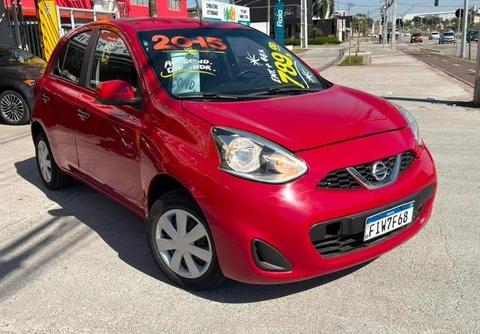 Nissan MARCH S 1.0 12V Flex 5p 2015 Vermelho — foto 1 de 3
