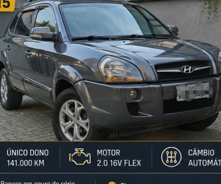 Hyundai Tucson 2.0 16V Flex Aut. 2015 Cinza — foto 1 de 3