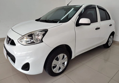 Nissan MARCH S 1.0 12V Flex 5p 2018 Branco — foto 1 de 3