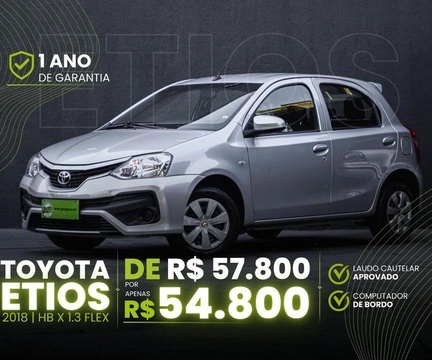 Toyota Etios 2018 Prata — foto 1 de 3