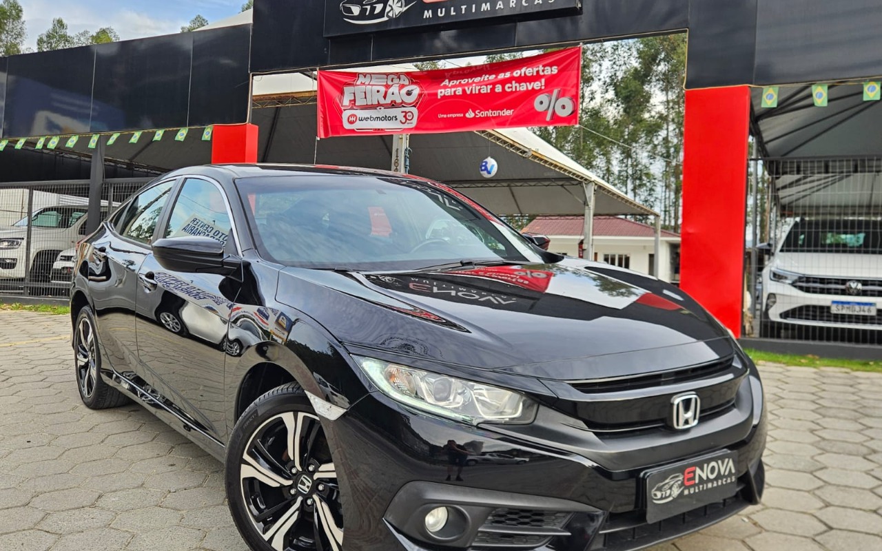 Honda Civic Sedan SPORT 2.0 Flex 16V Aut.4p na cor Preto em Santo Amaro da Imperatriz / SC - 3326591