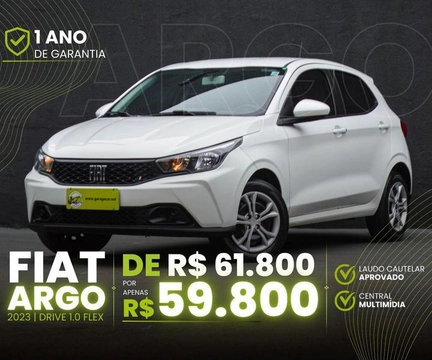 Fiat Argo DRIVE 1.0 6V Flex 2023 Branco — foto 1 de 3