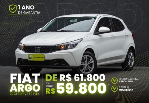 Fiat Argo DRIVE 1.0 6V Flex 2023 Branco — foto 1 de 3