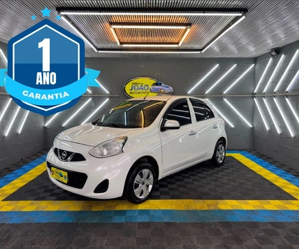 Nissan MARCH S 1.0 12V Flex 5p 2017 Branco — foto 1 de 3