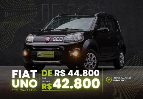 Fiat Uno 2015 Preto — foto 1 de 3