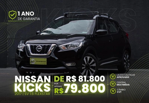 Nissan KICKS 2017 Preto — foto 1 de 3