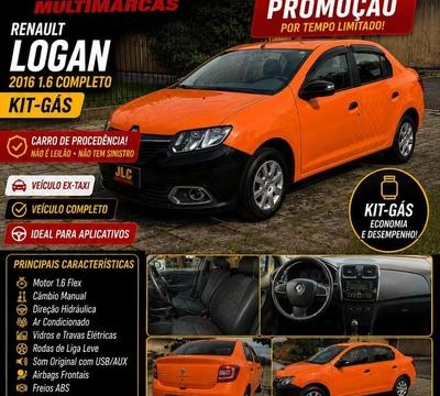 Renault Logan 2016 Laranja — foto 1 de 3