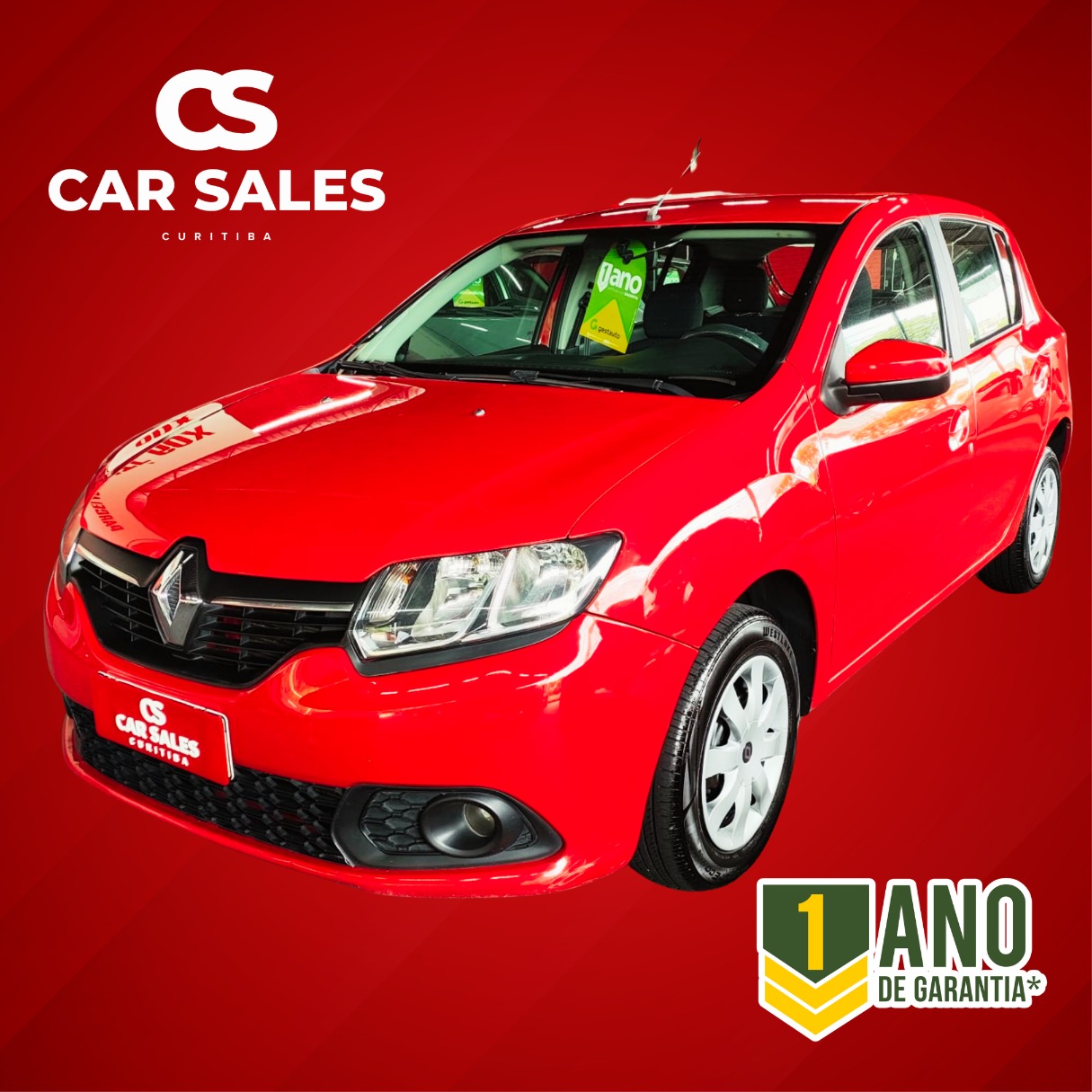Renault Sandero 2015 Vermelho — foto 1 de 3