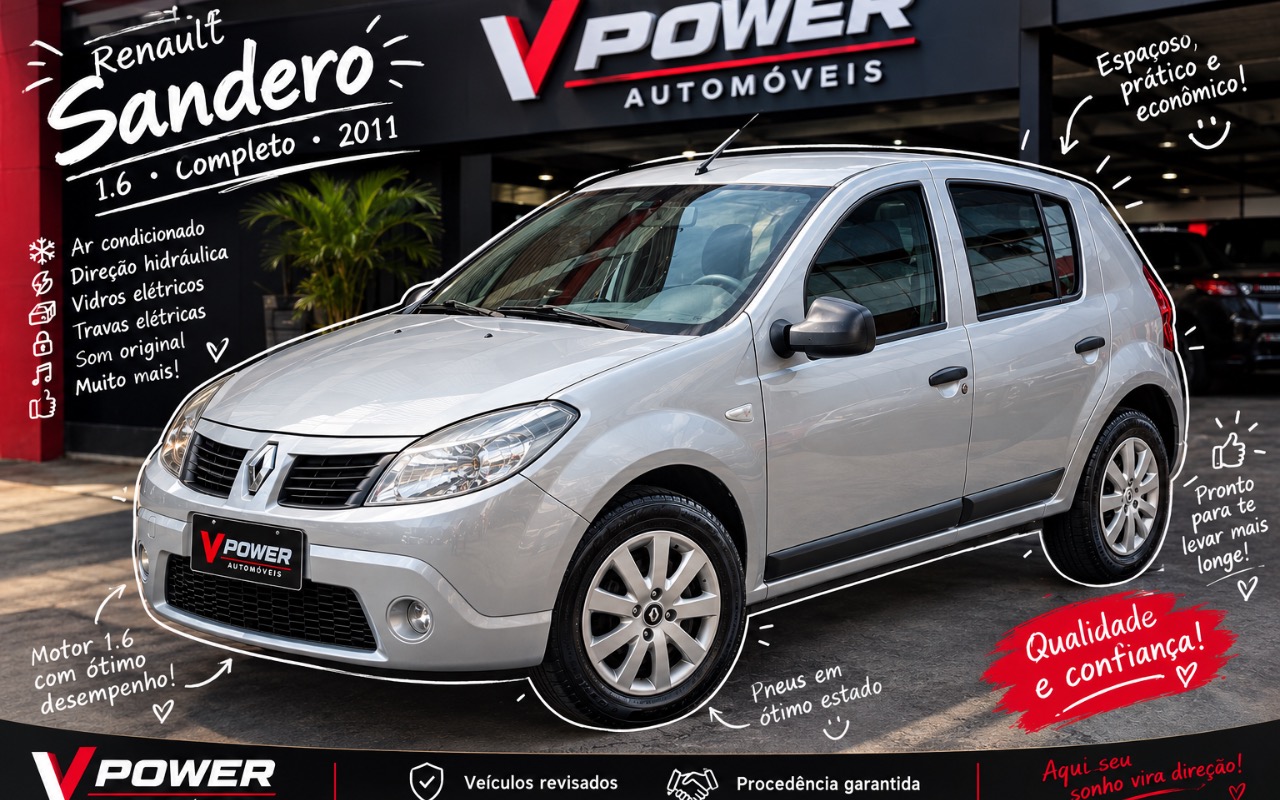 Renault Sandero 2011 Prata — foto 1 de 3