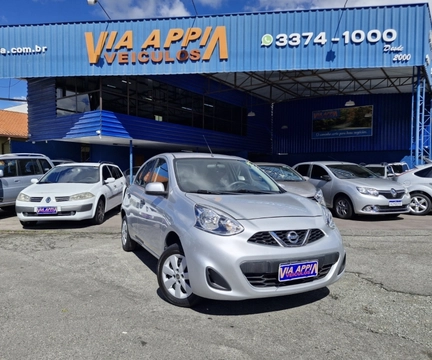 Nissan MARCH S 1.0 12V Flex 5p 2015 Prata — foto 1 de 3