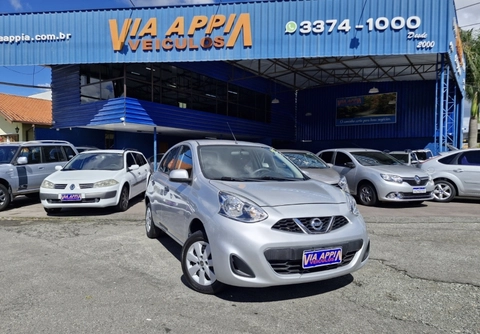 Nissan MARCH S 1.0 12V Flex 5p 2015 Prata — foto 1 de 3