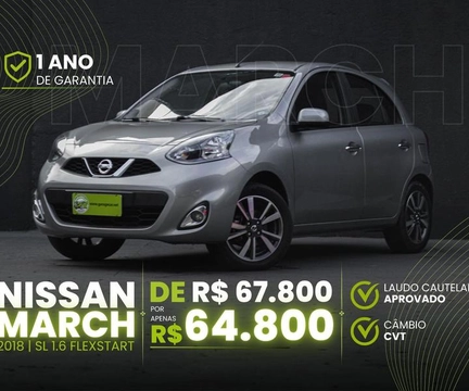 Nissan MARCH 2018 Cinza — foto 1 de 3