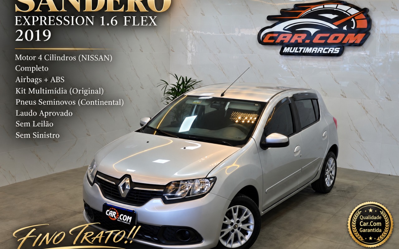 Renault Sandero 2019 Prata — foto 1 de 3