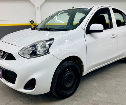 Nissan MARCH S 1.0 12V Flex 5p 2019 Branco — foto 1 de 3