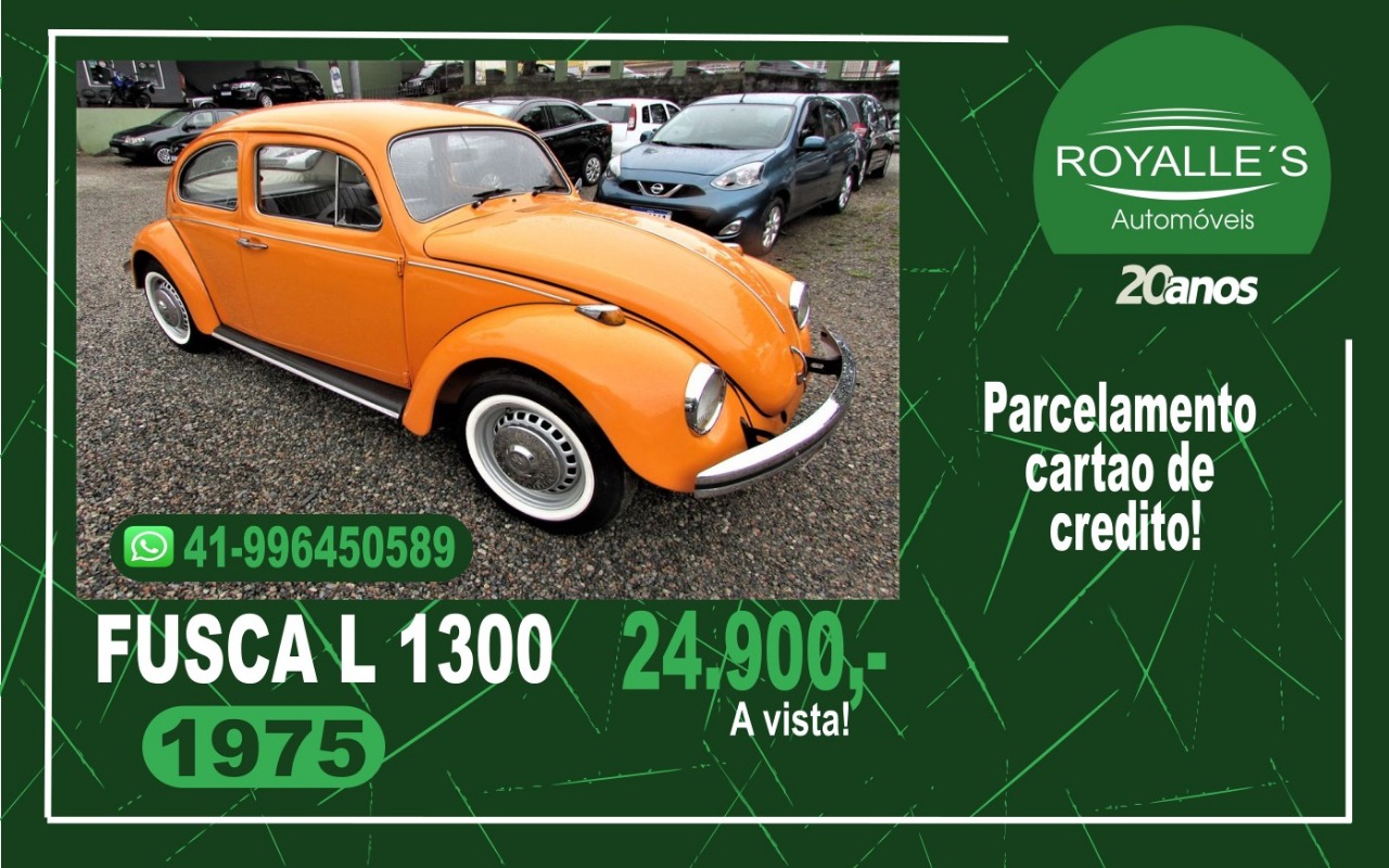 Volkswagen Fusca 1300 1975 Laranja — foto 1 de 3
