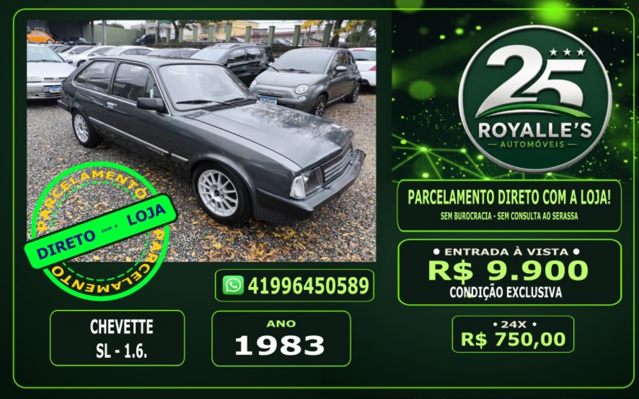 Chevrolet Chevette 1985 Cinza — foto 1 de 3
