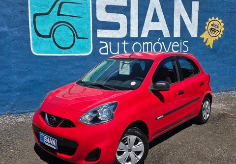 Nissan MARCH S 1.0 12V Flex 5p 2016 Vermelho — foto 1 de 3