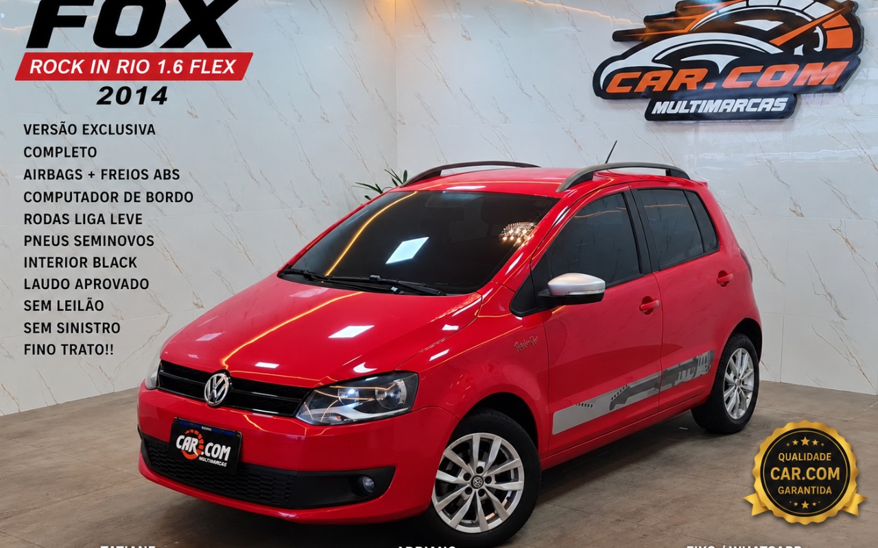 Volkswagen Fox Rock in Rio 1.6 Mi Total Flex 8V 5p na cor Vermelho em Curitiba / PR - 3668419