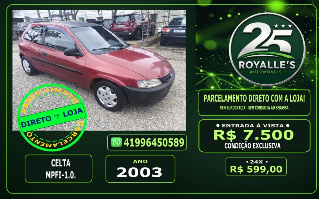 Chevrolet Celta 2001 Vermelho — foto 1 de 3