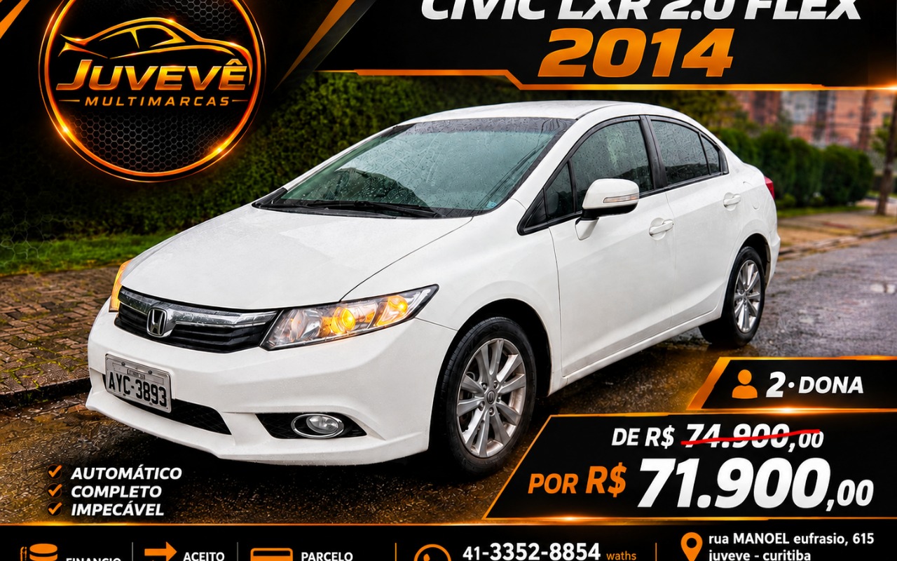 Honda Civic 2014 Branco — foto 1 de 3