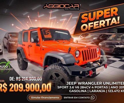 Jeep Wrangler 2015 Laranja — foto 1 de 3