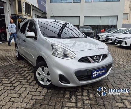 Nissan MARCH S 1.0 12V Flex 5p 2017 Prata — foto 1 de 3