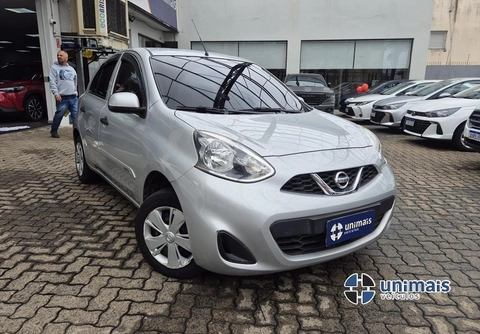 Nissan MARCH S 1.0 12V Flex 5p 2017 Prata — foto 1 de 3