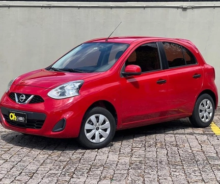 Nissan MARCH S 1.0 12V Flex 5p 2015 Vermelho — foto 1 de 3