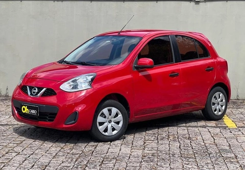 Nissan MARCH S 1.0 12V Flex 5p 2015 Vermelho — foto 1 de 3