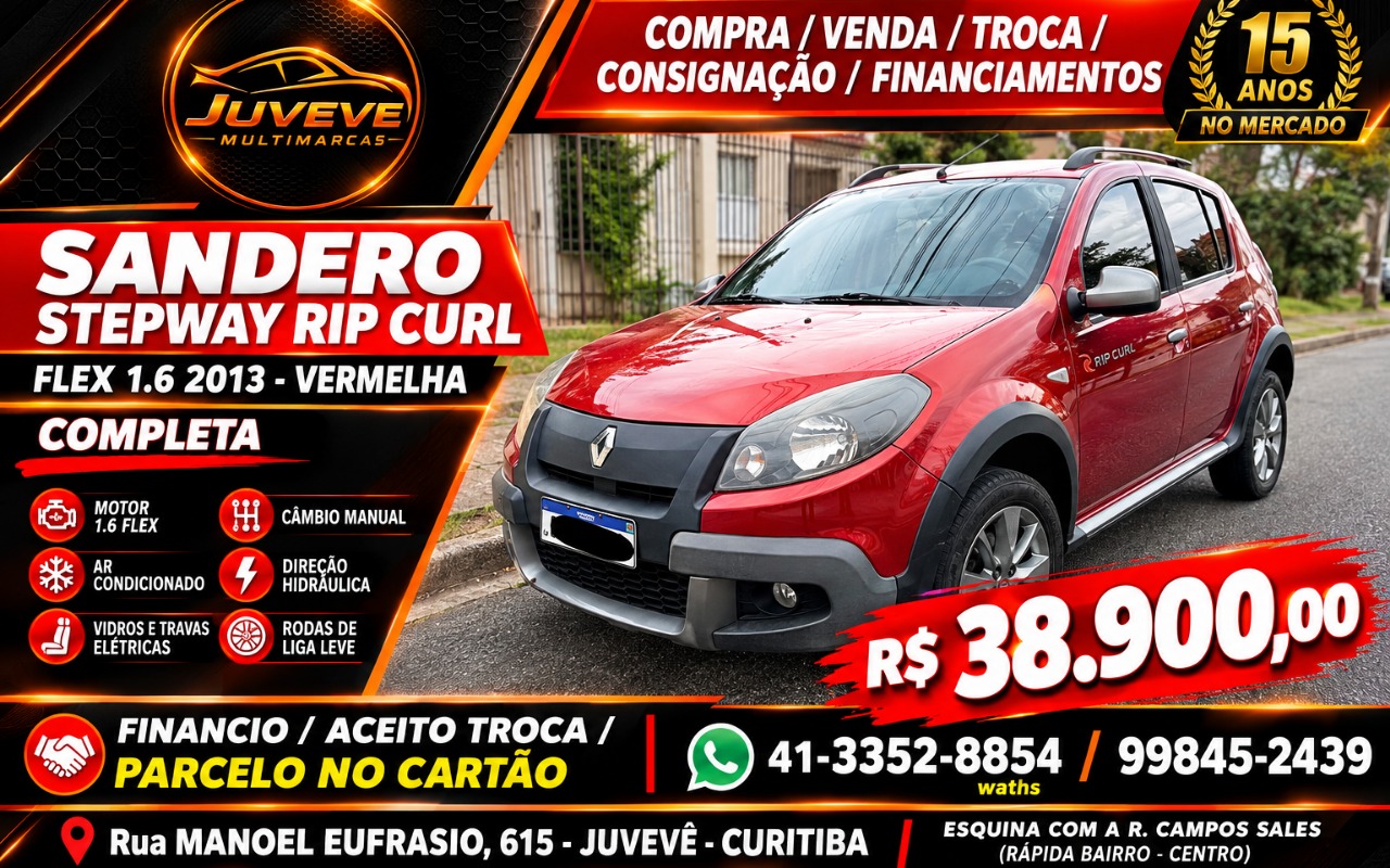Renault Sandero 2013 Vermelho — foto 1 de 3