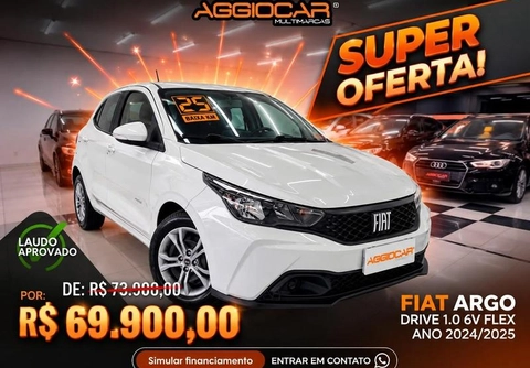 Fiat Argo DRIVE 1.0 6V Flex 2025 Branco — foto 1 de 3