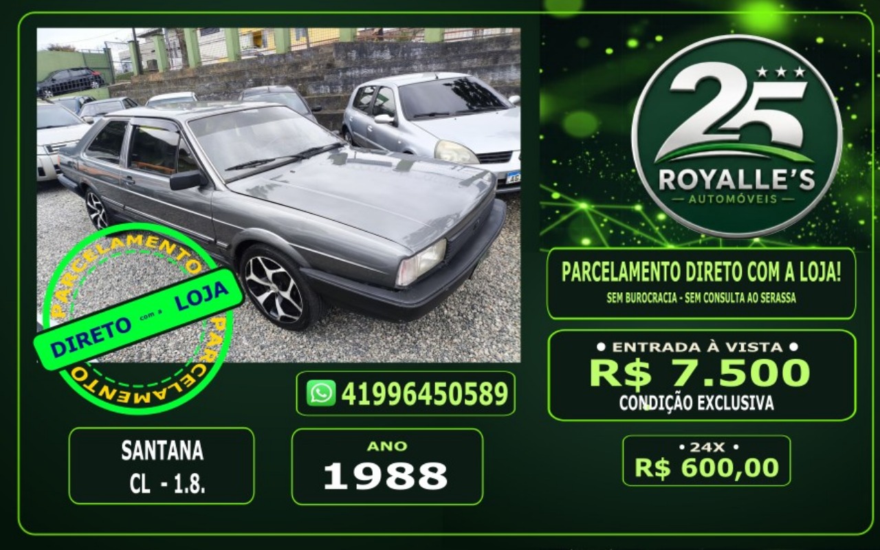 Volkswagen Santana 1988 Cinza — foto 1 de 3