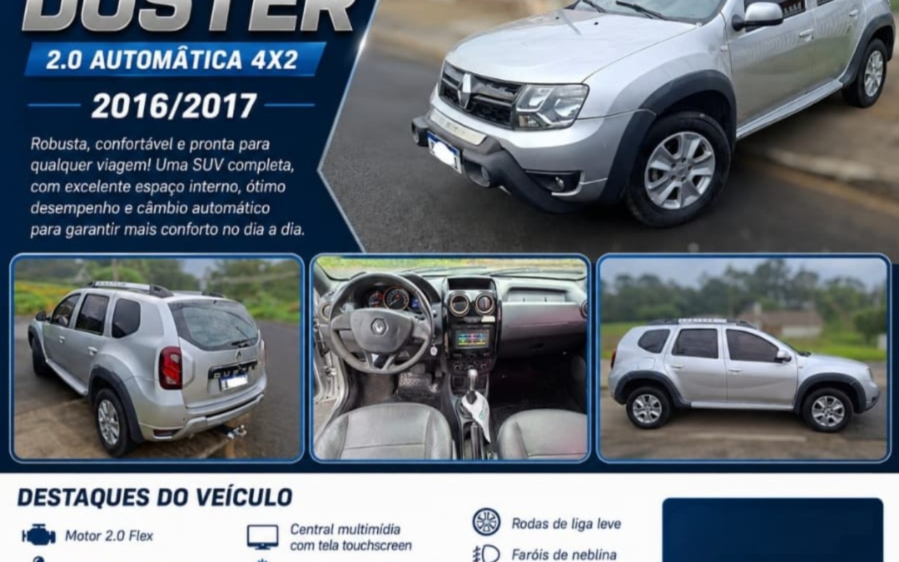 Renault Duster 2017 Prata — foto 1 de 3