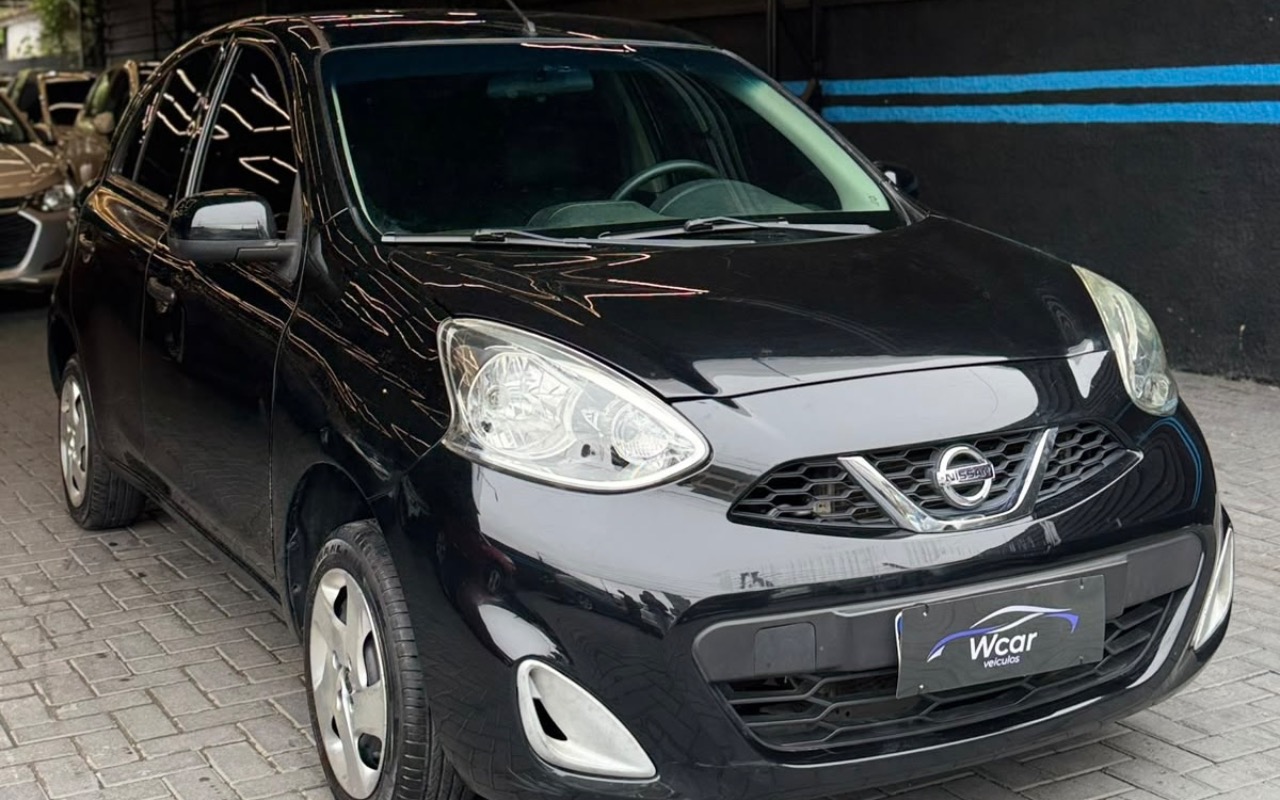 Nissan MARCH S 1.0 12V Flex 5p 2017 Preto — foto 1 de 3